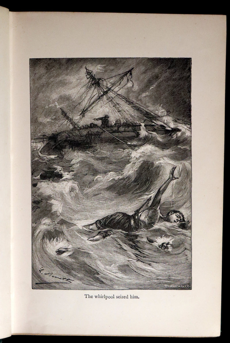 1893 Scarce Edition - Jules Verne - ADRIFT IN THE PACIFIC Illustrated.