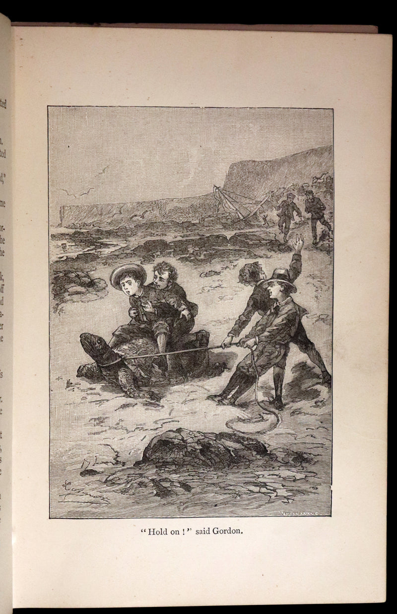 1893 Scarce Edition - Jules Verne - ADRIFT IN THE PACIFIC Illustrated.
