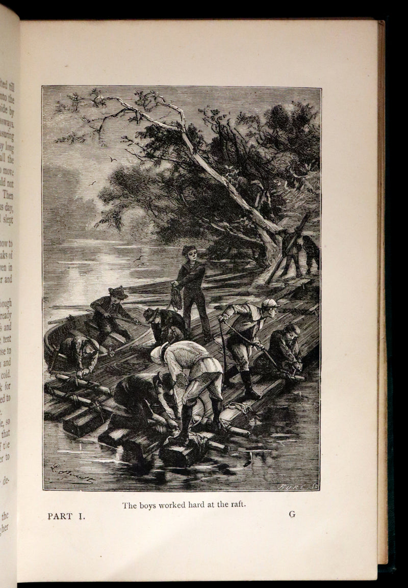 1893 Scarce Edition - Jules Verne - ADRIFT IN THE PACIFIC Illustrated.