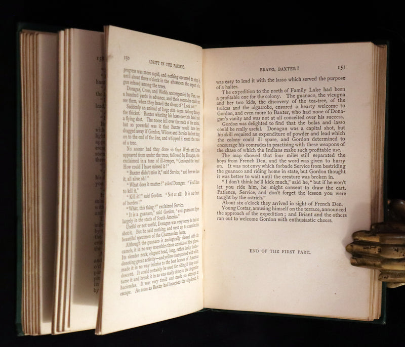 1893 Scarce Edition - Jules Verne - ADRIFT IN THE PACIFIC Illustrated.