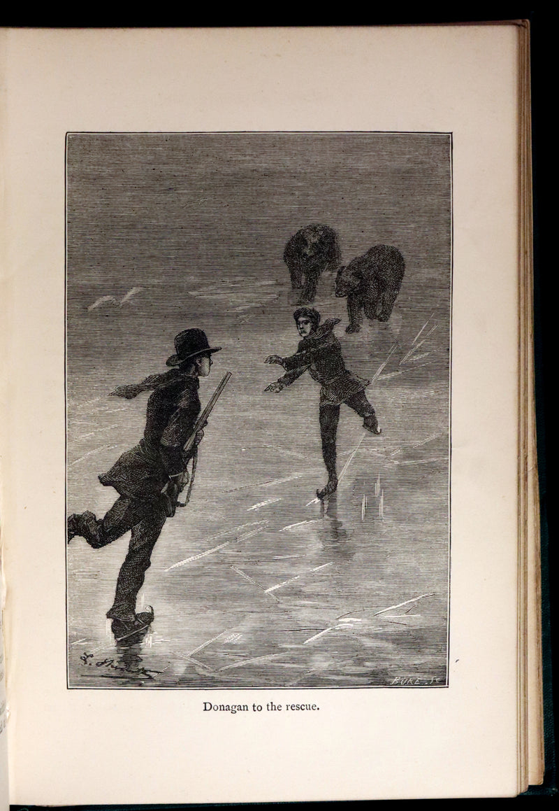 1893 Scarce Edition - Jules Verne - ADRIFT IN THE PACIFIC Illustrated.
