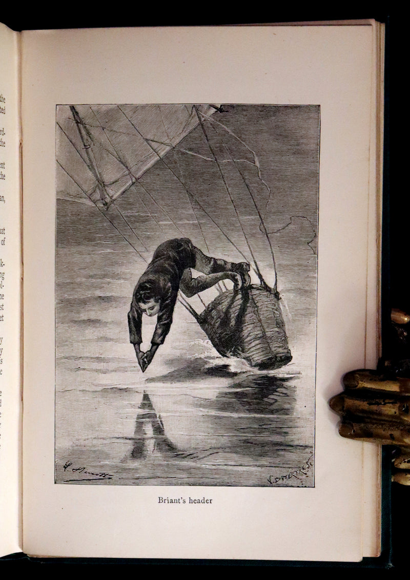 1893 Scarce Edition - Jules Verne - ADRIFT IN THE PACIFIC Illustrated.