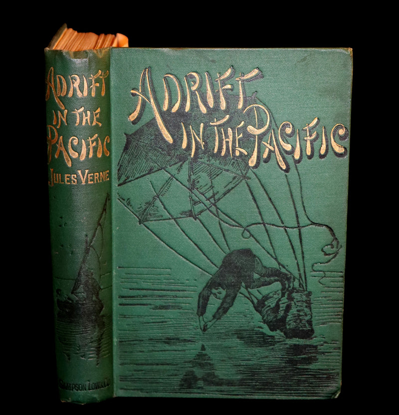 1893 Scarce Edition - Jules Verne - ADRIFT IN THE PACIFIC Illustrated.