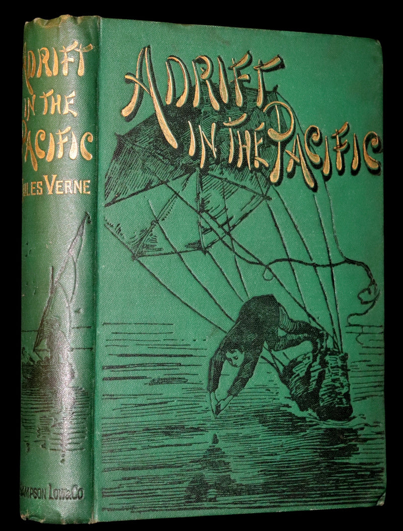 1893 Scarce Edition - Jules Verne - ADRIFT IN THE PACIFIC Illustrated.