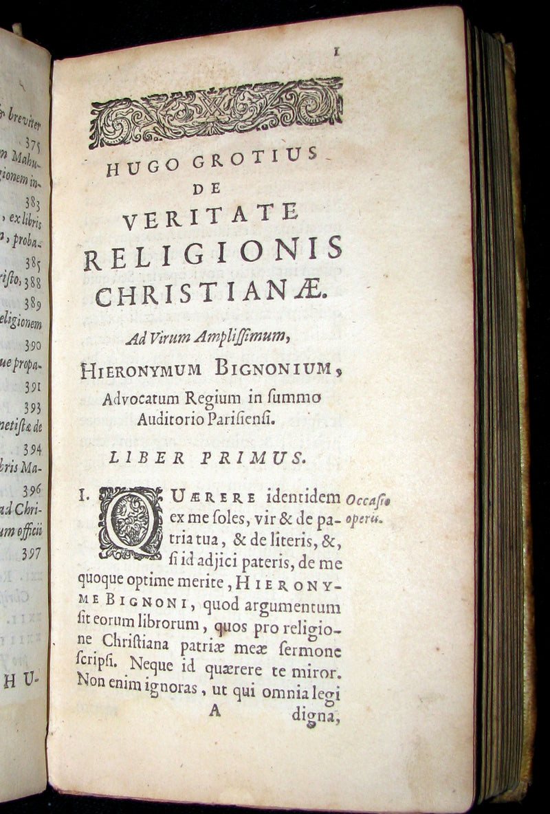 1669 Rare Book - On The Truth of the Christian Religion by Hugo Grotius. De Veritate Religionis Christianae.