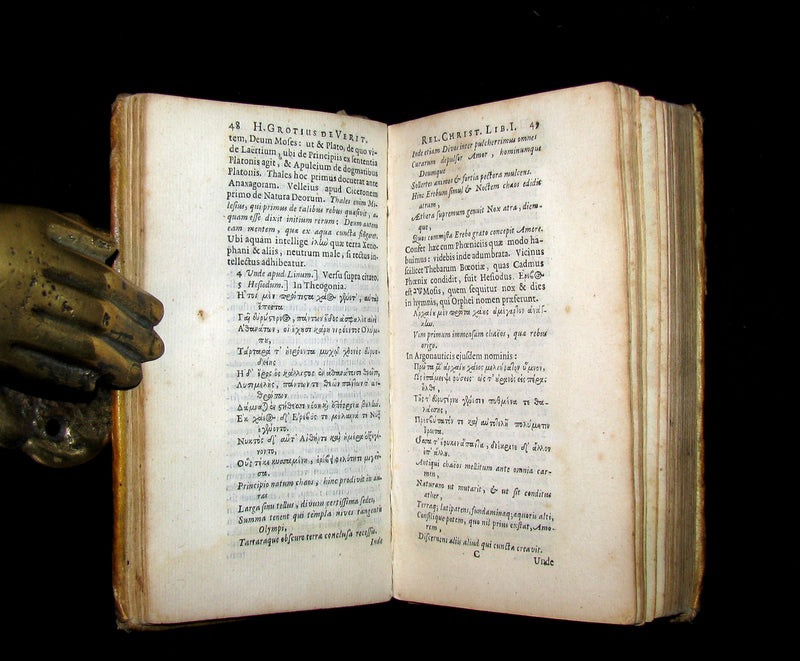 1669 Rare Book - On The Truth of the Christian Religion by Hugo Grotius. De Veritate Religionis Christianae.