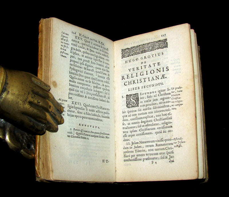 1669 Rare Book - On The Truth of the Christian Religion by Hugo Grotius. De Veritate Religionis Christianae.
