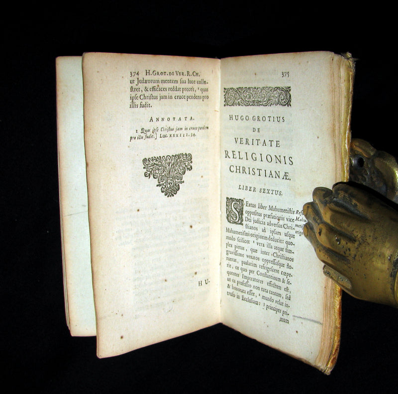 1669 Rare Book - On The Truth of the Christian Religion by Hugo Grotius. De Veritate Religionis Christianae.
