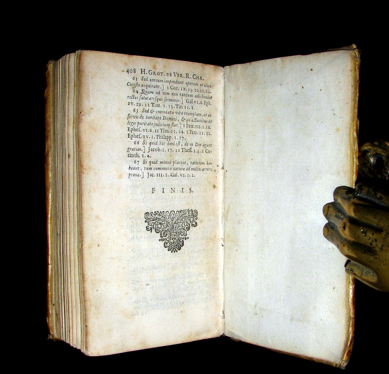 1669 Rare Book - On The Truth of the Christian Religion by Hugo Grotius. De Veritate Religionis Christianae.