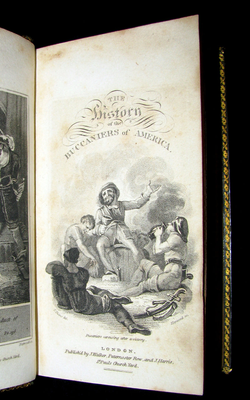 1810 Scarce Book - HISTORY OF THE BUCANIERS (BUCCANIERS) OF AMERICA - PIRATES by Exquemelin.