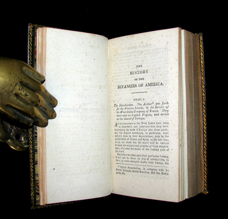 1810 Scarce Book - HISTORY OF THE BUCANIERS (BUCCANIERS) OF AMERICA - PIRATES by Exquemelin.