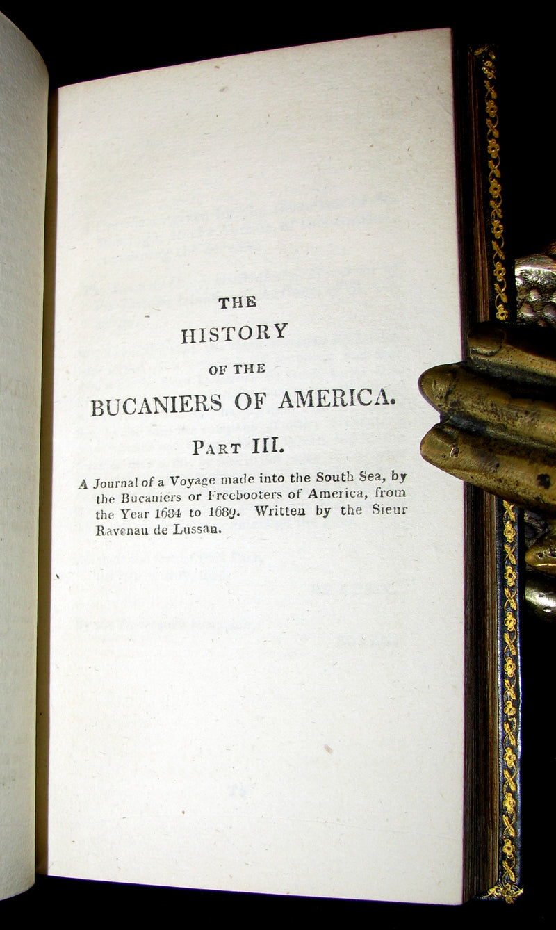 1810 Scarce Book - HISTORY OF THE BUCANIERS (BUCCANIERS) OF AMERICA - PIRATES by Exquemelin.
