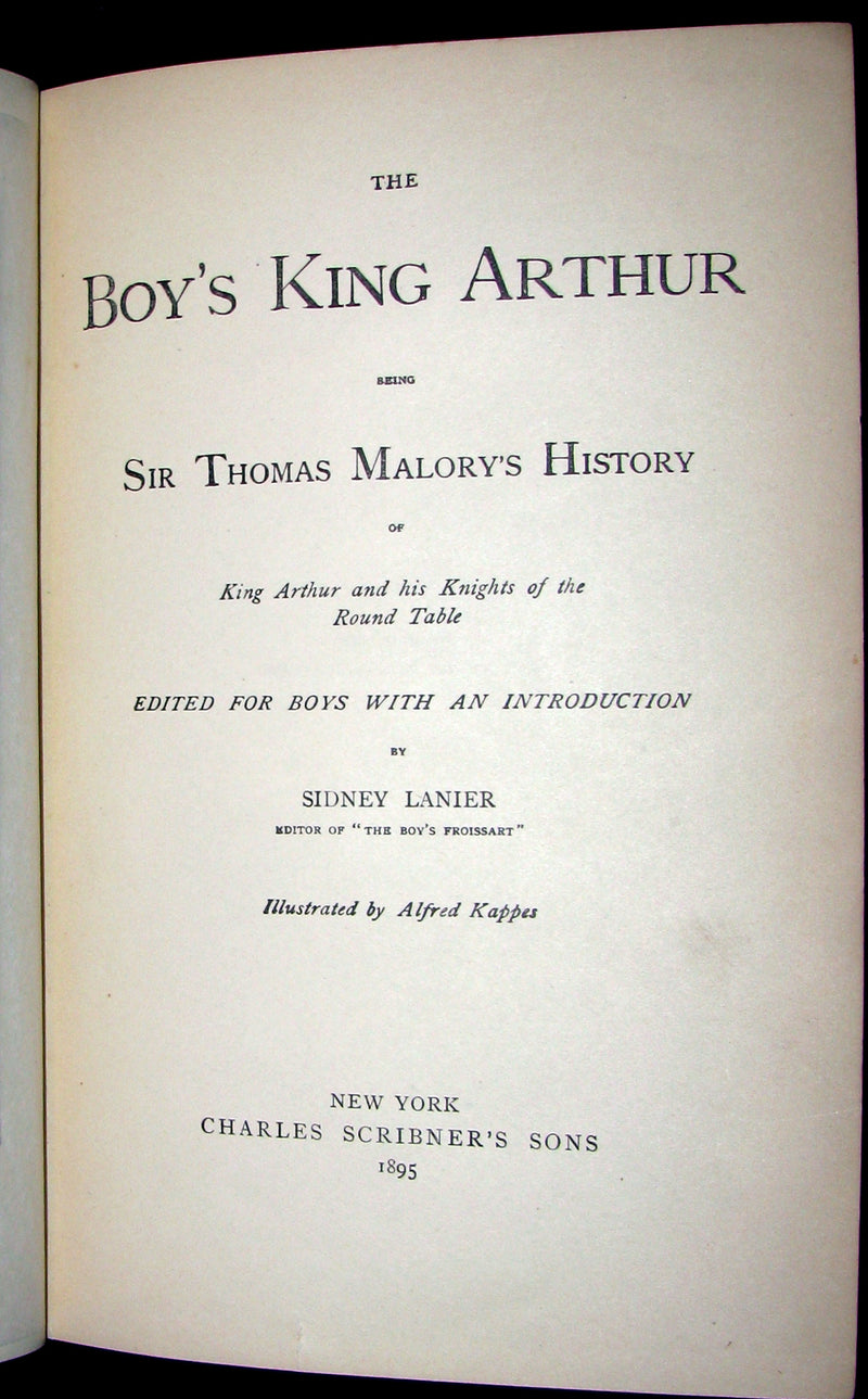 1895 Rare Book - The Boy's KING ARTHUR and of His Noble Knights of the Round Table illustrated.