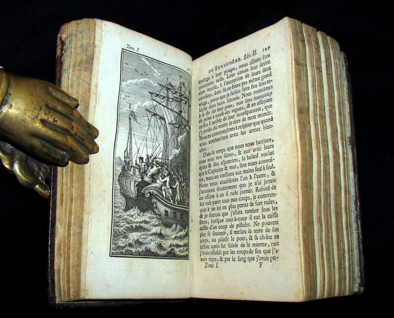 1780 Scarce French Book - The Adventures of Mr. Robert Chevalier De Beauchêne Captain of Flibustiers - Pirates in New France (Canada).