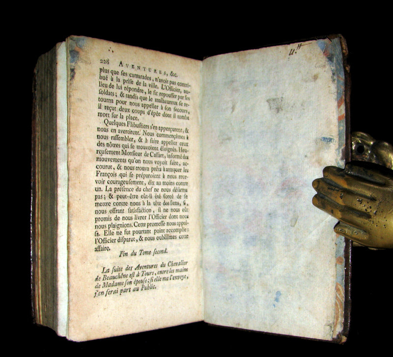 1780 Scarce French Book - The Adventures of Mr. Robert Chevalier De Beauchêne Captain of Flibustiers - Pirates in New France (Canada).