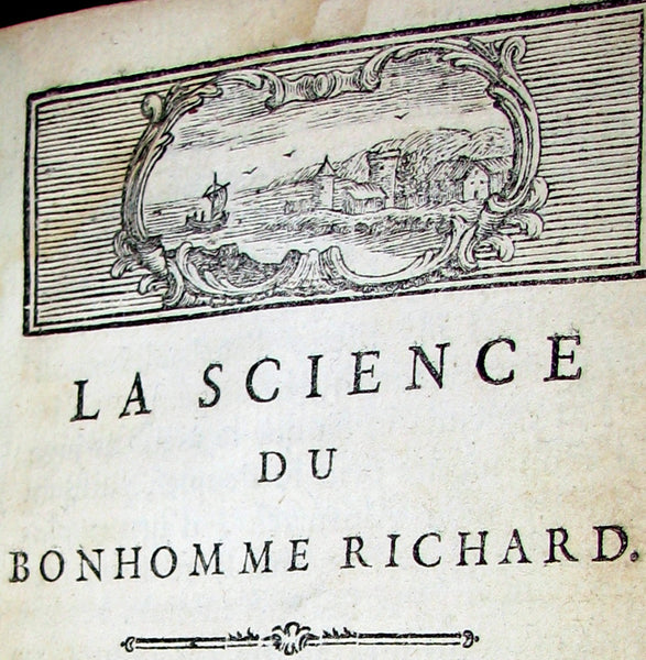 1778 Scarce French Book - Benjamin Franklin - The Way to Wealth - La Science Du Bonhomme Richard.