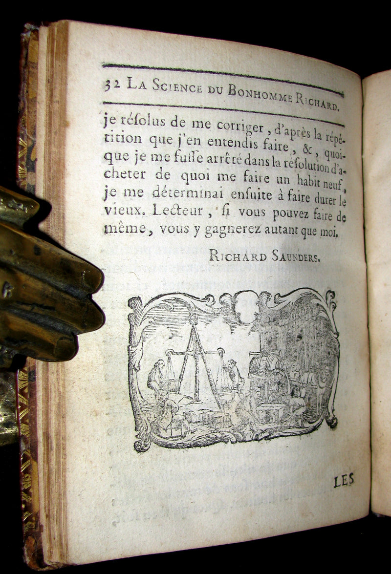 1778 Scarce French Book - Benjamin Franklin - The Way to Wealth - La Science Du Bonhomme Richard.