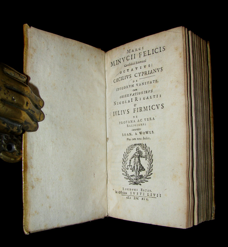 1645 Rare Latin Book - OCTAVIUS by Marcus Minucius Felix  & De Idolorum Vanitate by Cyprian.