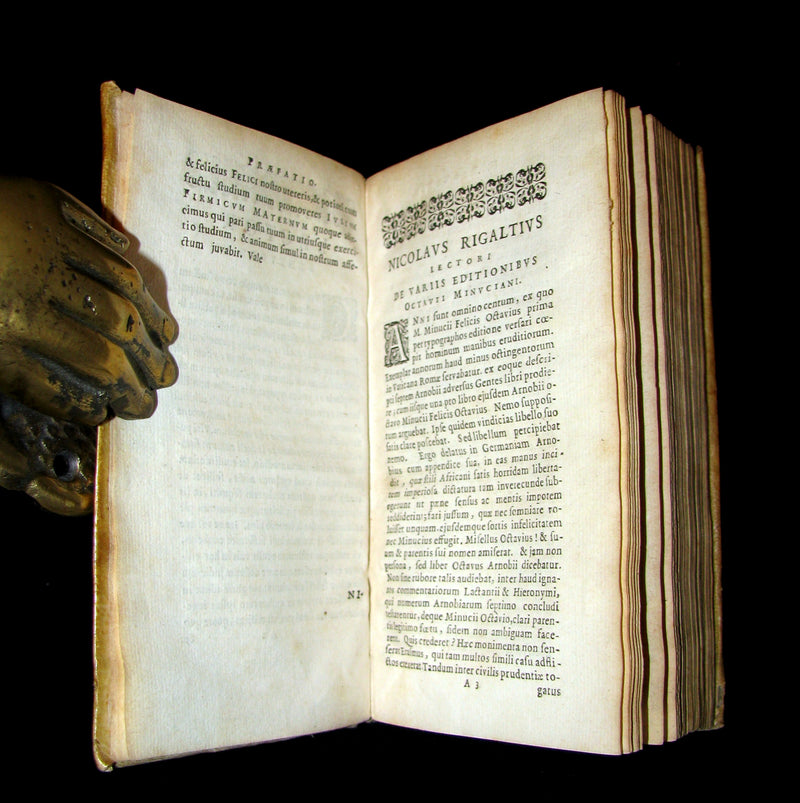 1645 Rare Latin Book - OCTAVIUS by Marcus Minucius Felix  & De Idolorum Vanitate by Cyprian.