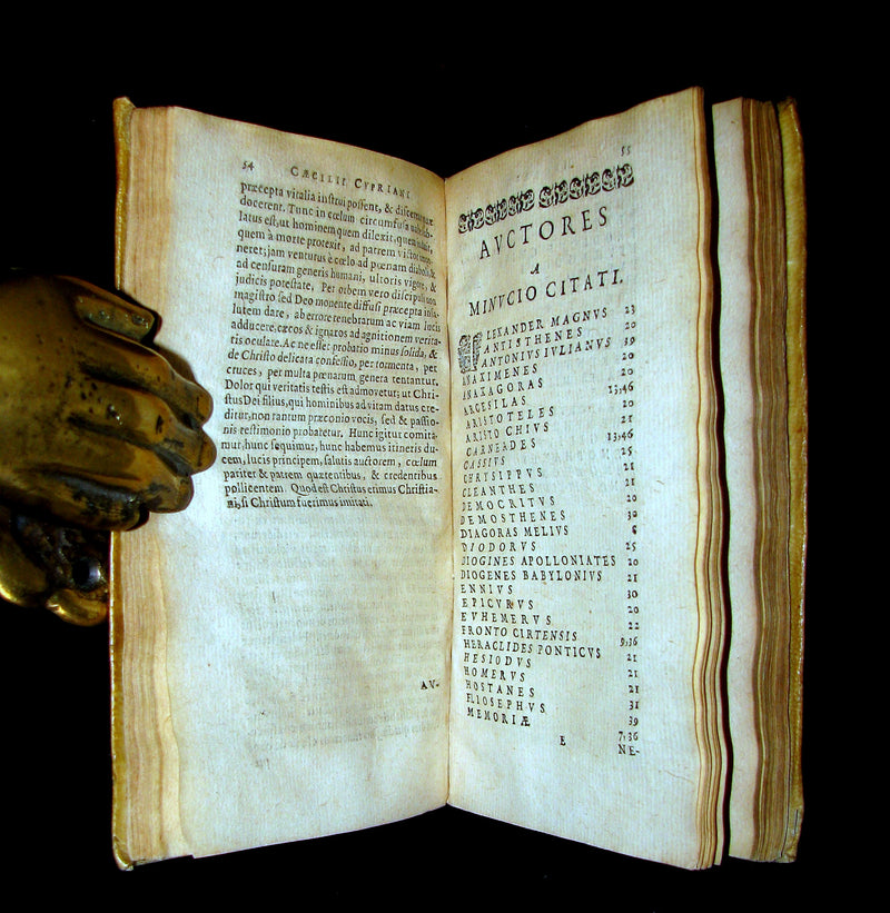 1645 Rare Latin Book - OCTAVIUS by Marcus Minucius Felix  & De Idolorum Vanitate by Cyprian.