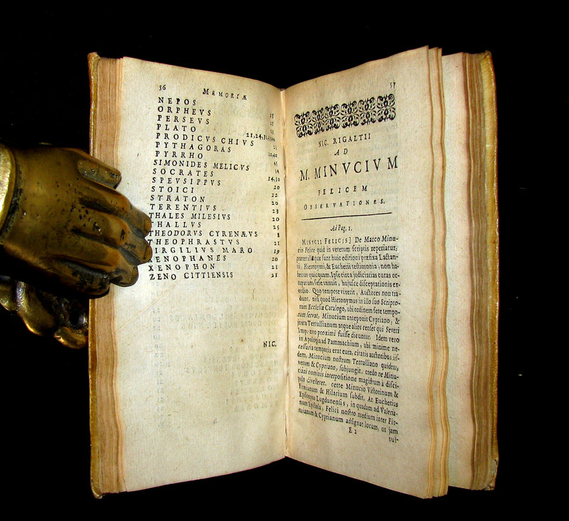 1645 Rare Latin Book - OCTAVIUS by Marcus Minucius Felix  & De Idolorum Vanitate by Cyprian.