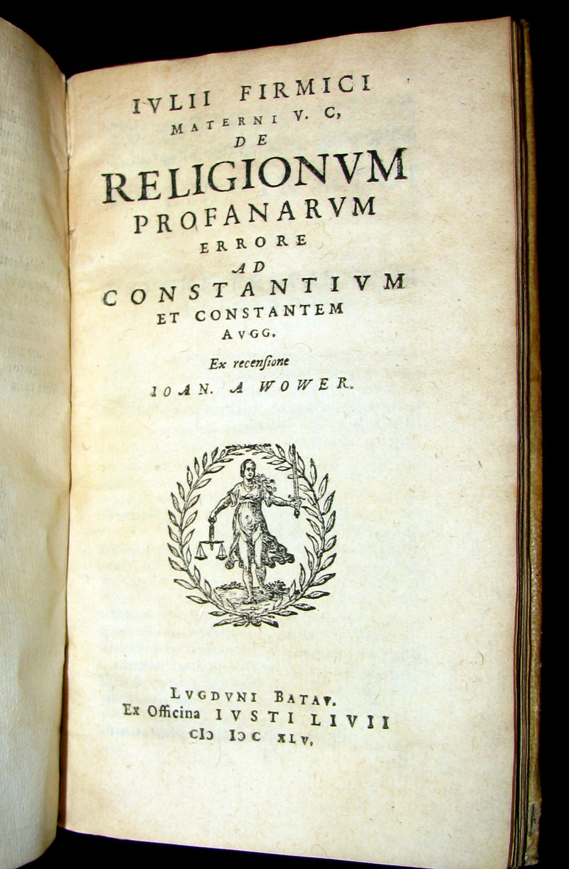 1645 Rare Latin Book - OCTAVIUS by Marcus Minucius Felix  & De Idolorum Vanitate by Cyprian.