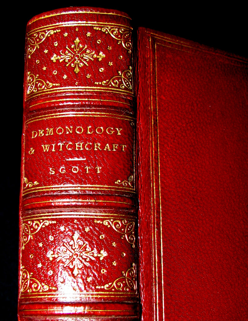 1830 1stED Color Illustrated - binding by Riviere - Letters on Demonology & Witchcraft by Walter Scott.