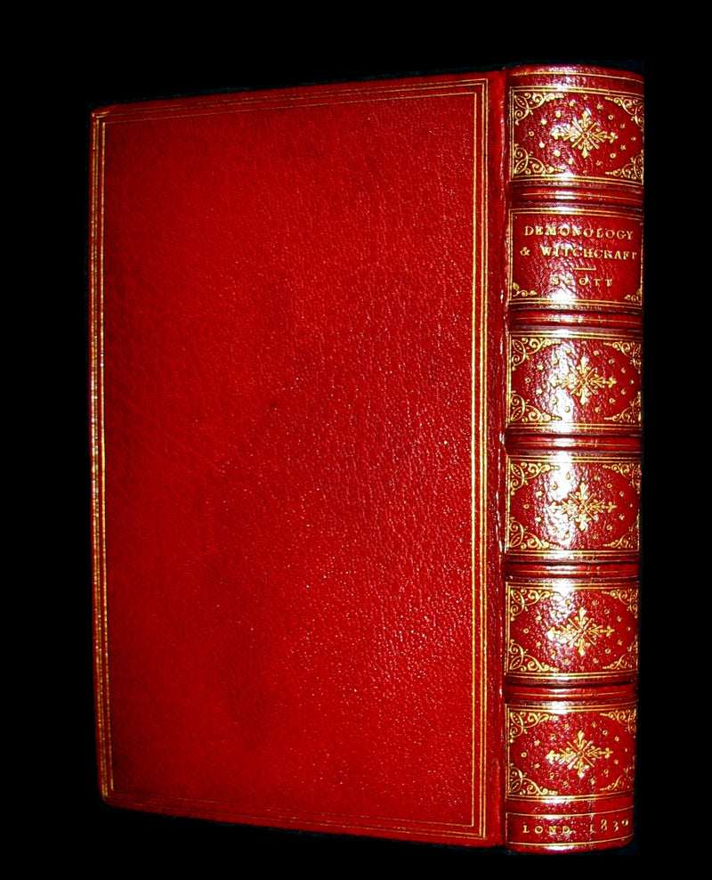 1830 1stED Color Illustrated - binding by Riviere - Letters on Demonology & Witchcraft by Walter Scott.