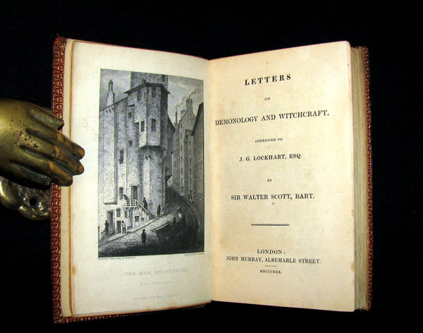1830 1stED Color Illustrated - binding by Riviere - Letters on Demonology & Witchcraft by Walter Scott.