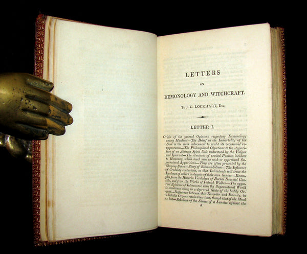 1830 1stED Color Illustrated - binding by Riviere - Letters on Demonology & Witchcraft by Walter Scott.