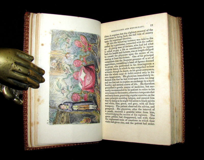 1830 1stED Color Illustrated - binding by Riviere - Letters on Demonology & Witchcraft by Walter Scott.