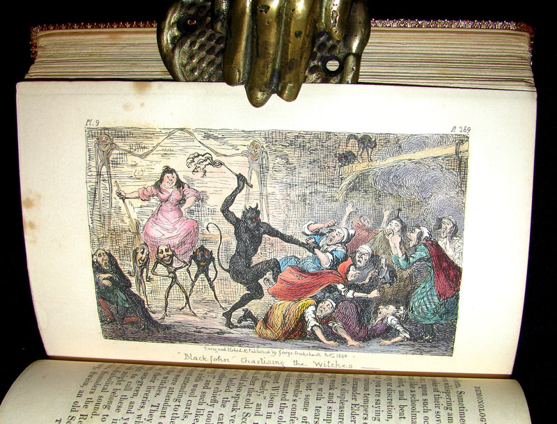 1830 1stED Color Illustrated - binding by Riviere - Letters on Demonology & Witchcraft by Walter Scott.