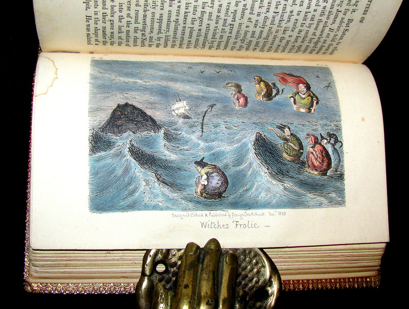 1830 1stED Color Illustrated - binding by Riviere - Letters on Demonology & Witchcraft by Walter Scott.