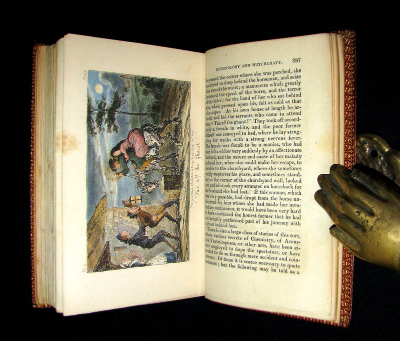 1830 1stED Color Illustrated - binding by Riviere - Letters on Demonology & Witchcraft by Walter Scott.