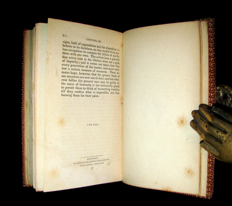 1830 1stED Color Illustrated - binding by Riviere - Letters on Demonology & Witchcraft by Walter Scott.