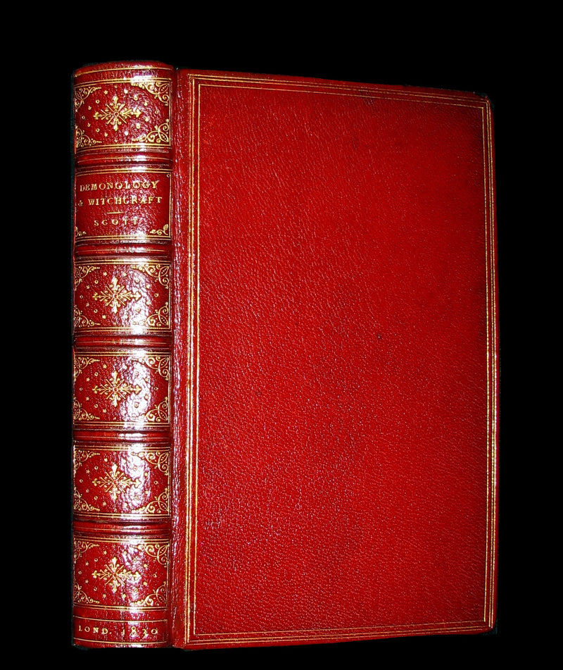 1830 1stED Color Illustrated - binding by Riviere - Letters on Demonology & Witchcraft by Walter Scott.