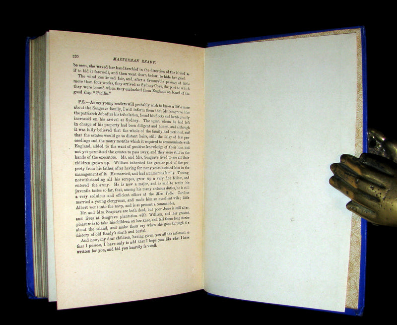 1890's Rare Victorian Book -  MASTERMAN READY by Captain Frederick Marryat.