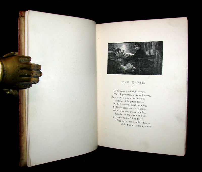 1887 Scarce Victorian Book - The RAVEN by Edgar Allan POE (Illustrated by W. L. Taylor)