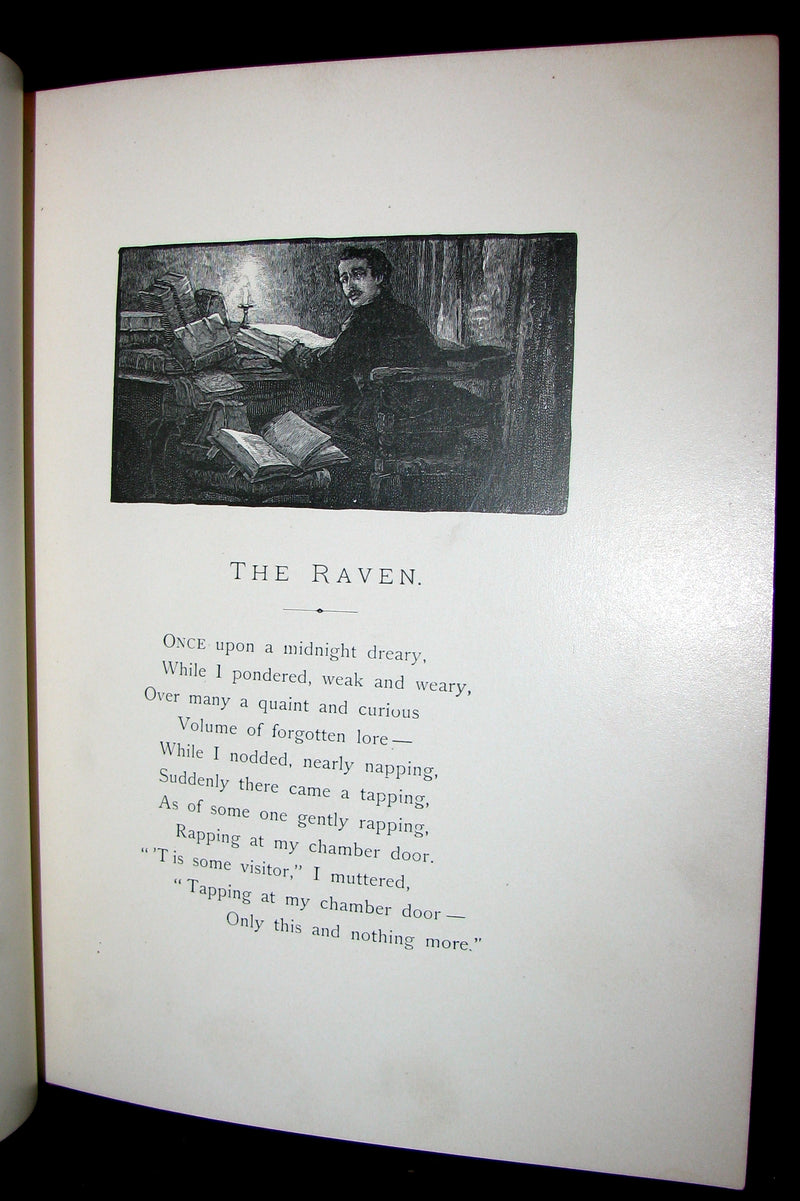1887 Scarce Victorian Book - The RAVEN by Edgar Allan POE (Illustrated by W. L. Taylor)
