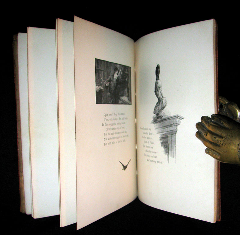 1887 Scarce Victorian Book - The RAVEN by Edgar Allan POE (Illustrated by W. L. Taylor)