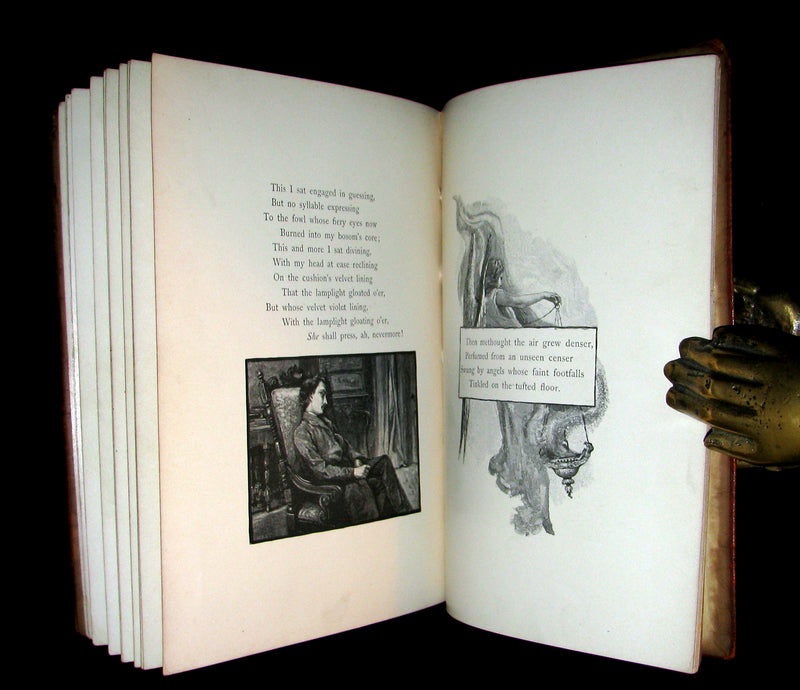 1887 Scarce Victorian Book - The RAVEN by Edgar Allan POE (Illustrated by W. L. Taylor)