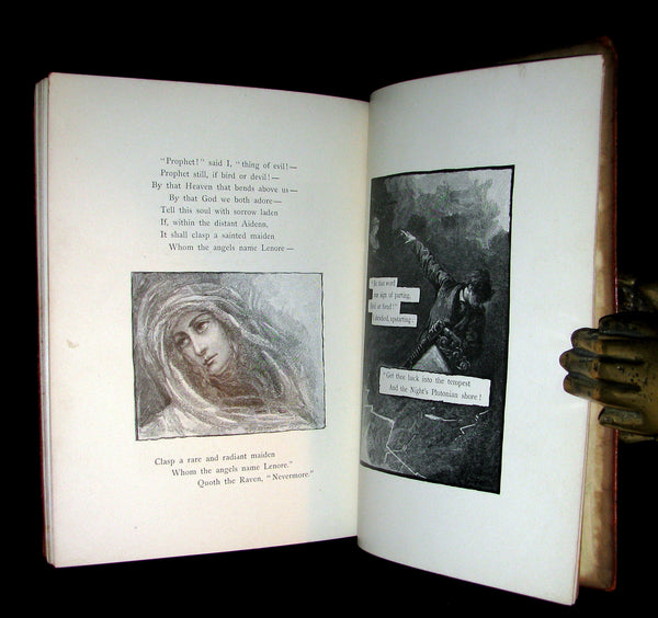 1887 Scarce Victorian Book - The RAVEN by Edgar Allan POE (Illustrated by W. L. Taylor)