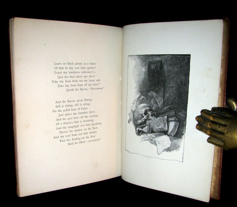 1887 Scarce Victorian Book - The RAVEN by Edgar Allan POE (Illustrated by W. L. Taylor)