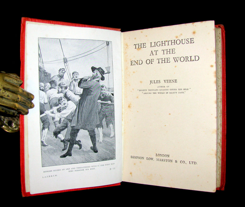1923 Scarce Early Edition Jules Verne - The Lighthouse at the End of the World