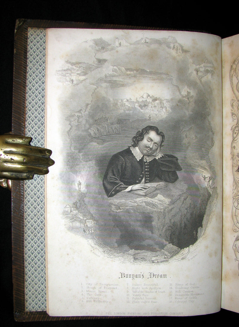 1850 Illustrated Book - The Pilgrim's Progress, The Holy War, & Other Selected Works of John Bunyan.