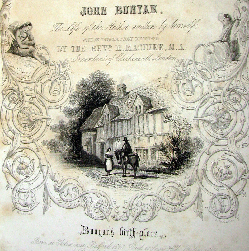 1850 Illustrated Book - The Pilgrim's Progress, The Holy War, & Other Selected Works of John Bunyan.