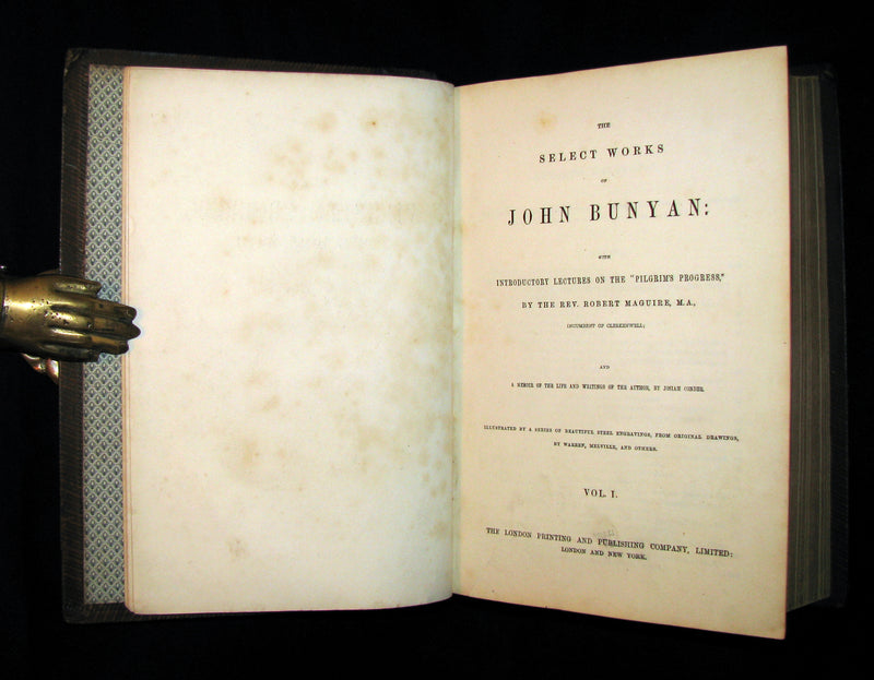 1850 Illustrated Book - The Pilgrim's Progress, The Holy War, & Other Selected Works of John Bunyan.
