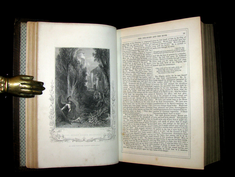 1850 Illustrated Book - The Pilgrim's Progress, The Holy War, & Other Selected Works of John Bunyan.