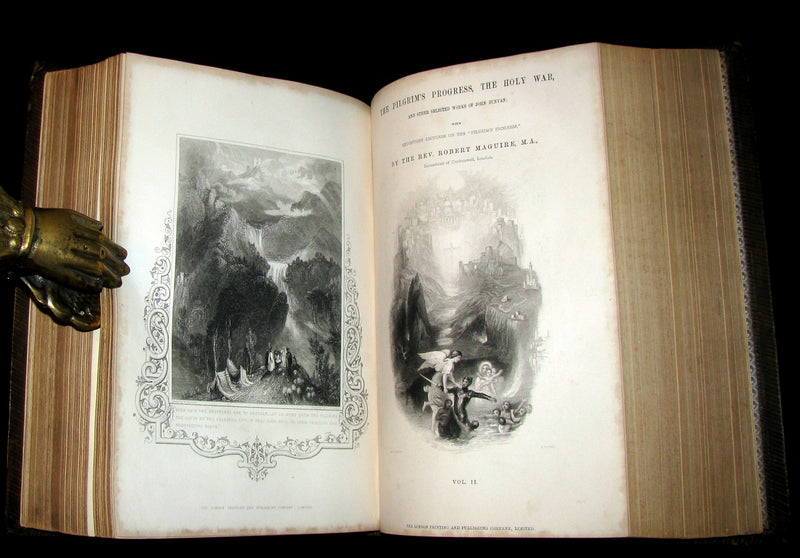 1850 Illustrated Book - The Pilgrim's Progress, The Holy War, & Other Selected Works of John Bunyan.