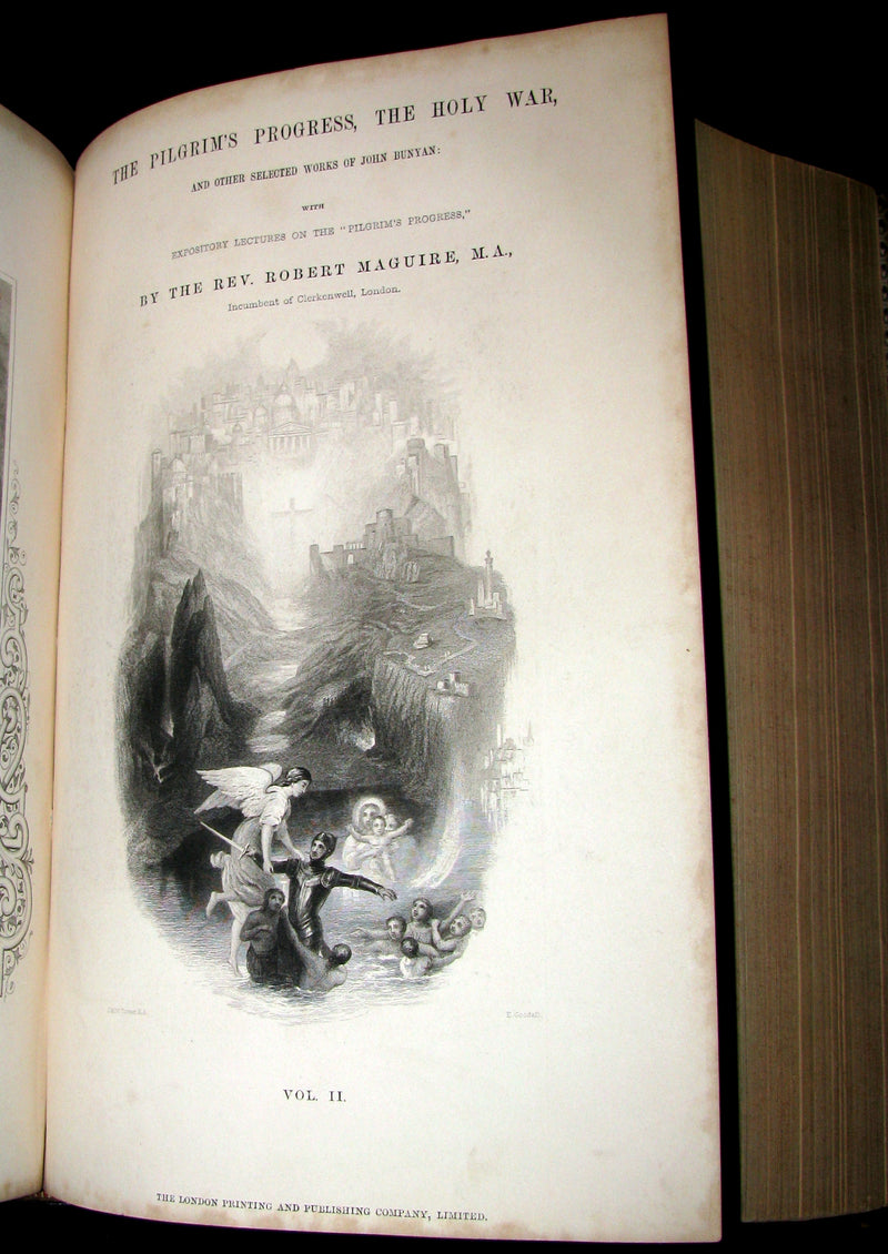 1850 Illustrated Book - The Pilgrim's Progress, The Holy War, & Other Selected Works of John Bunyan.